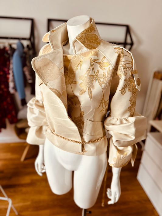 Brocade Biker Jacket