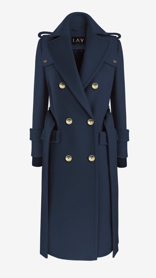WOOL TRENCH LAZURITE