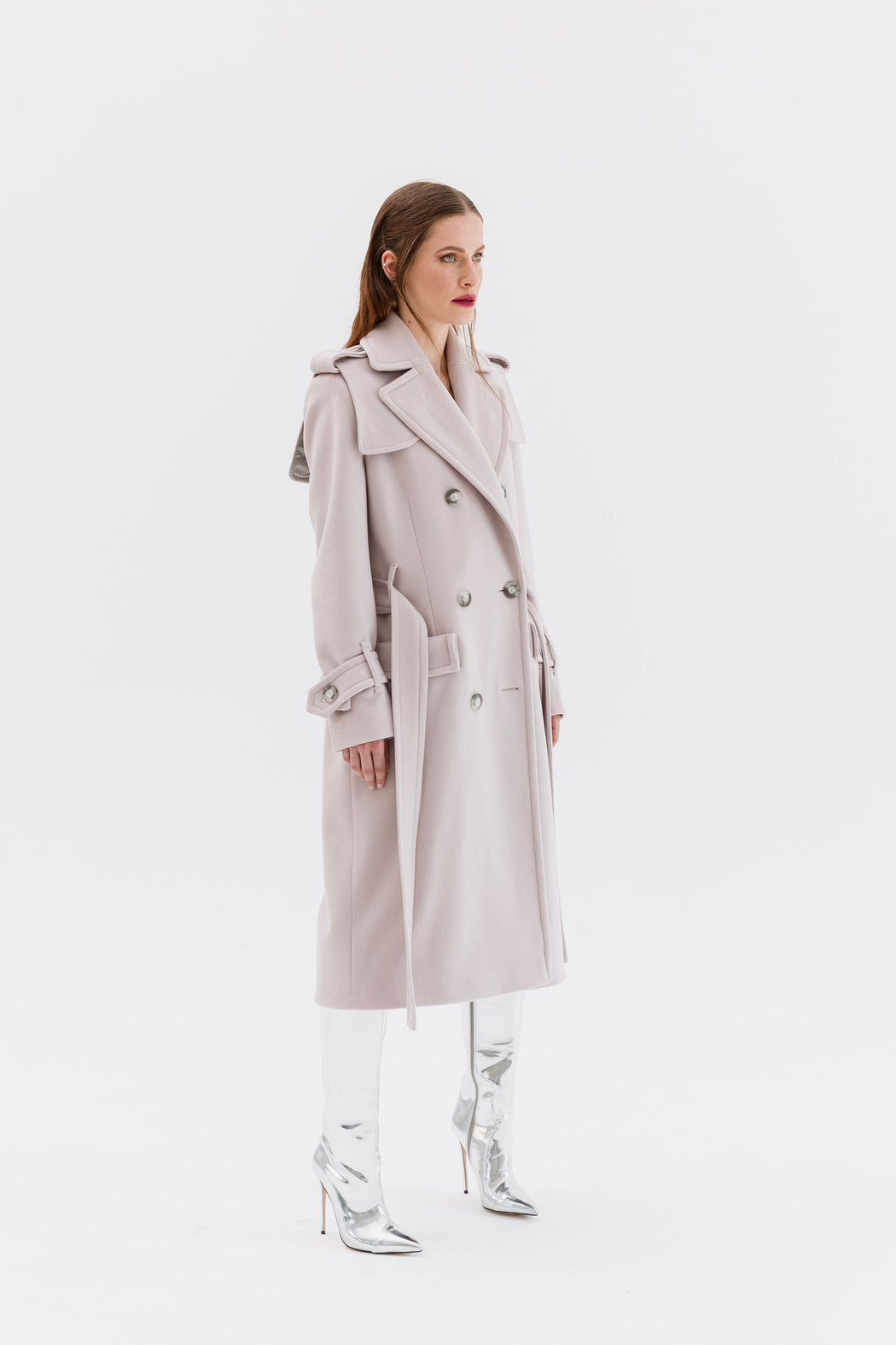 ARCTIC ROSE WOOL TRENCH 22 SALE