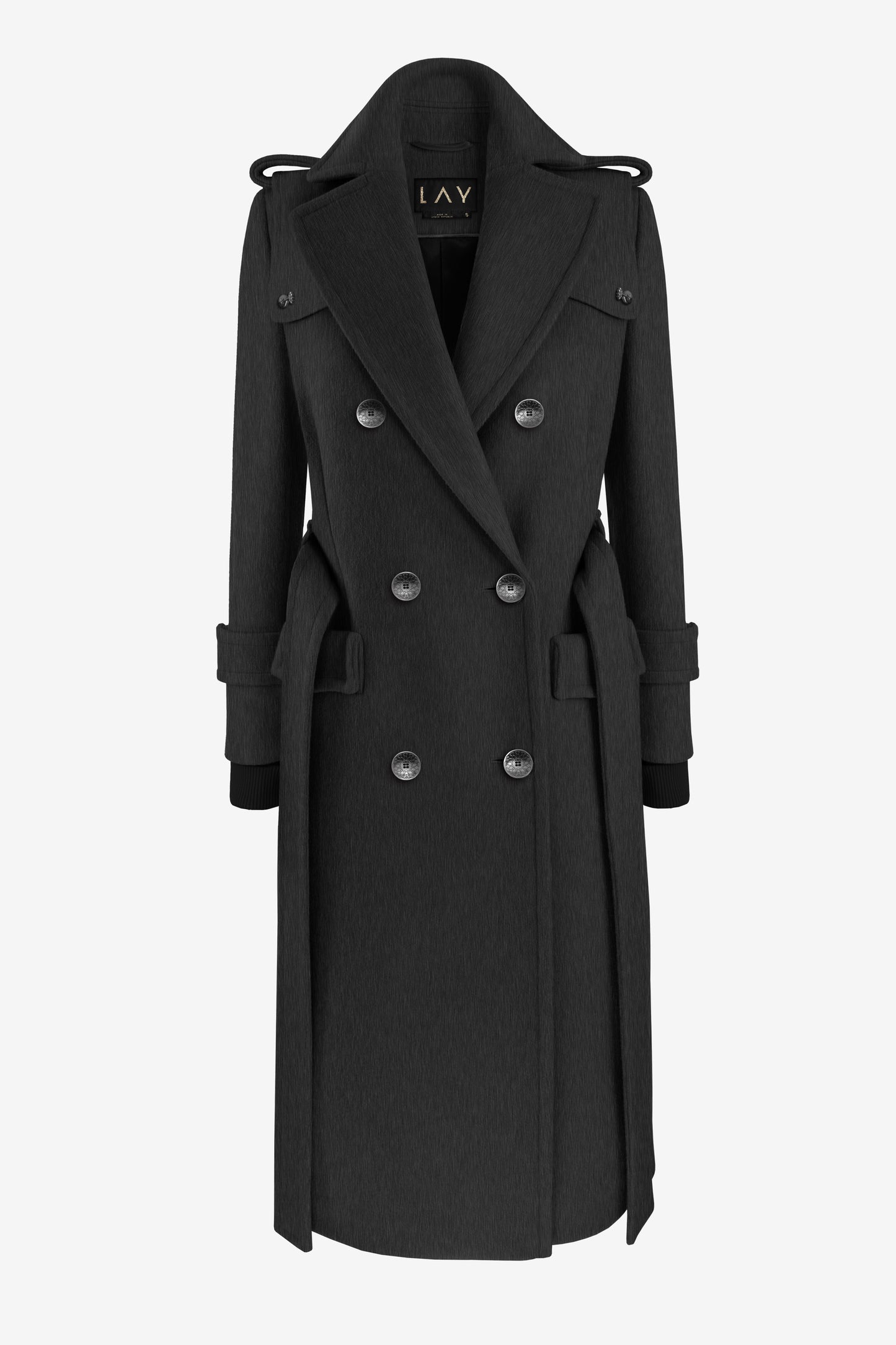 WOOL TRENCH ASH