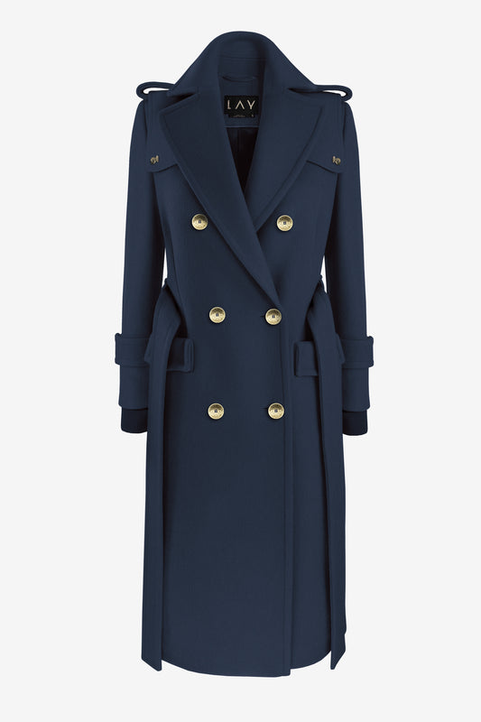 WOOL TRENCH LAZURITE