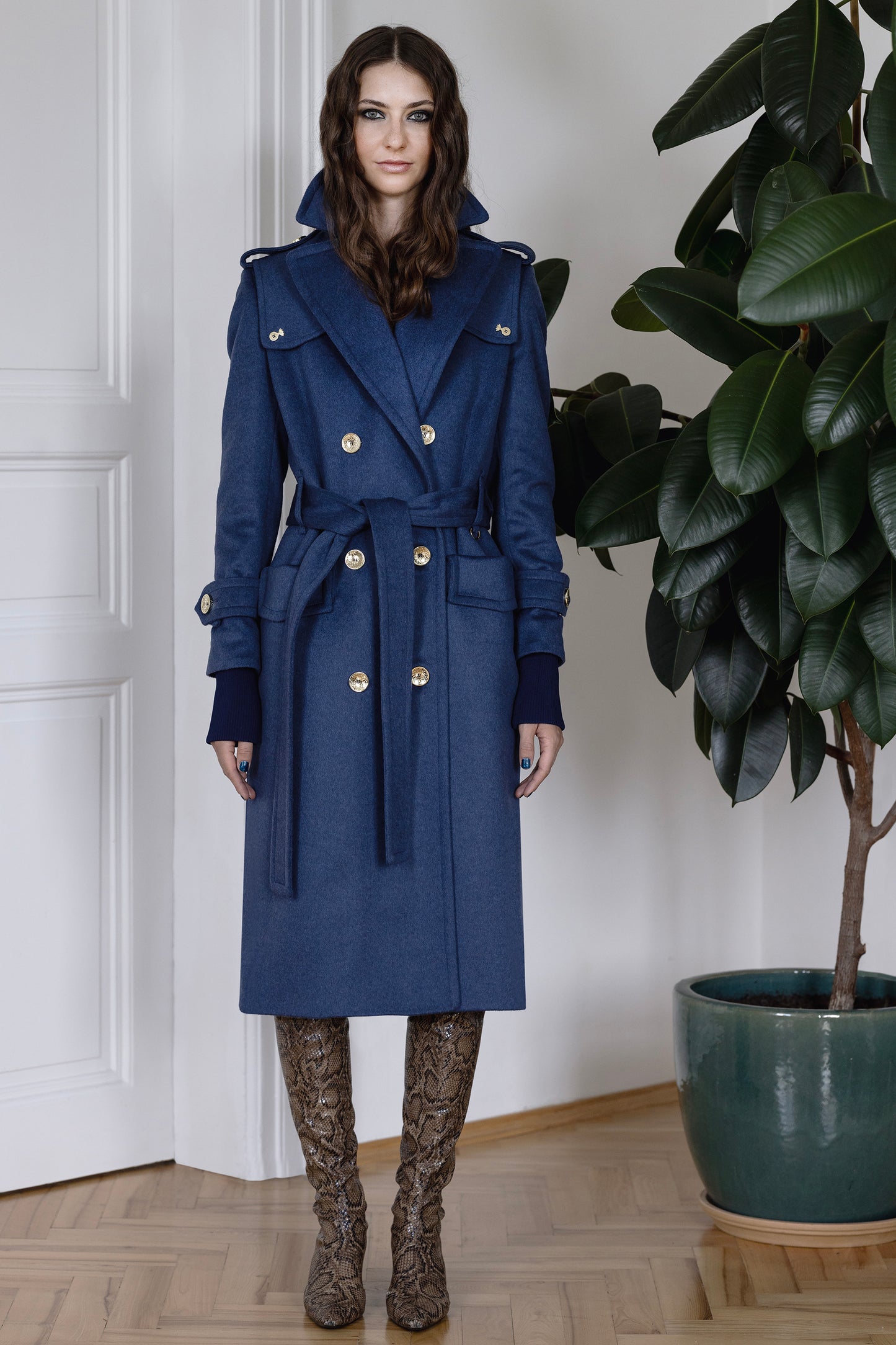 WOOL TRENCH LAZURITE