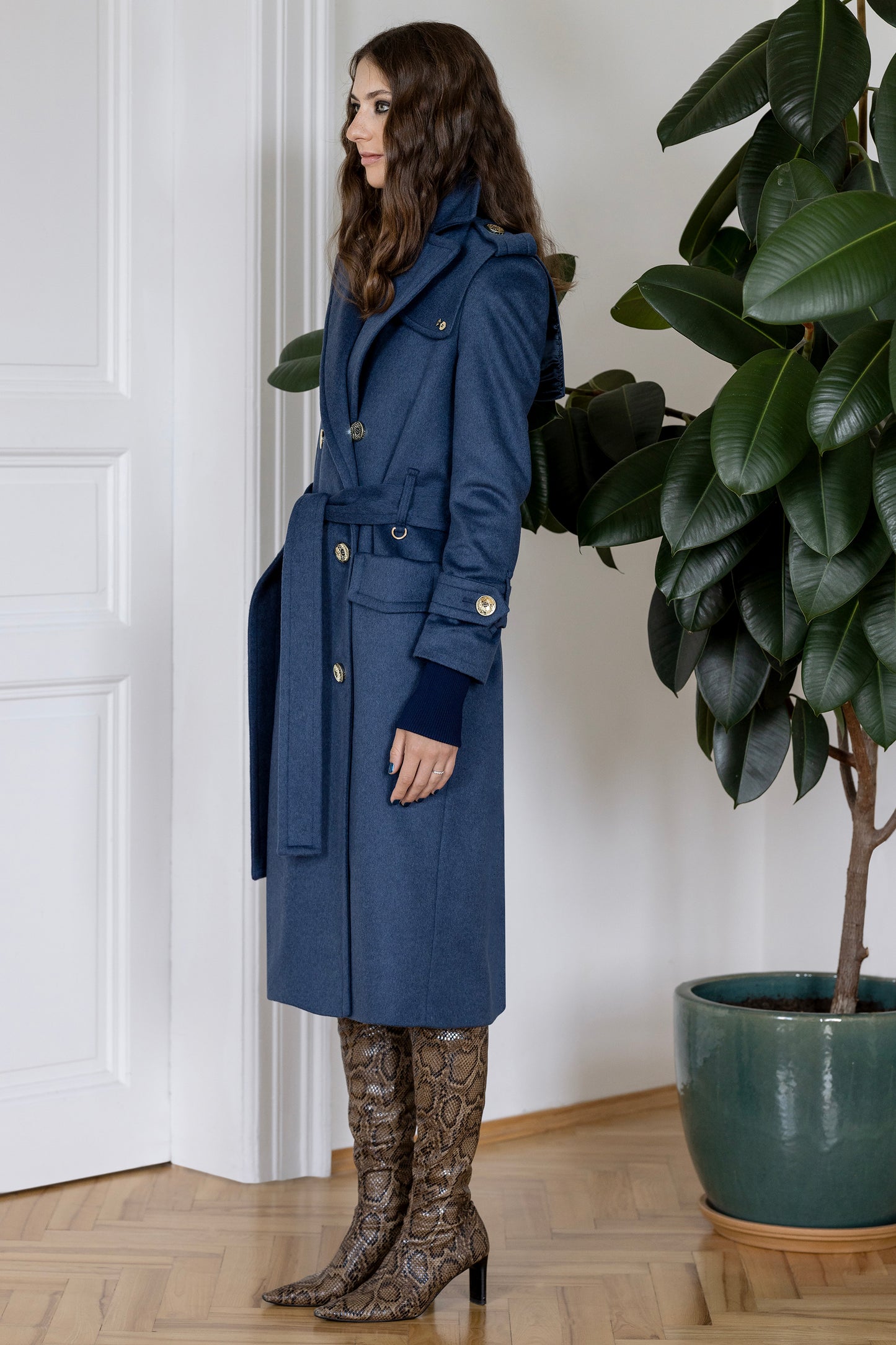 WOOL TRENCH LAZURITE